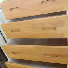 ★リユースのサカイつくば店★TK7240  ハイチェスト ナチュラル H171×D45×W59 クリーニング済みの画像