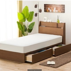 ニトリ　美品シングルベッドフレーム(アザン3 浅型/WW)　ベッド　の画像