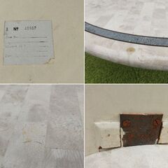 ヴィンテージ 丸テーブル 大理石調 ローテーブル　/MJ-1308 1Fの画像