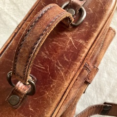 ショルダーバッグ　レザー　本革　ブラウン　ヴィンテージ　2WAYの画像
