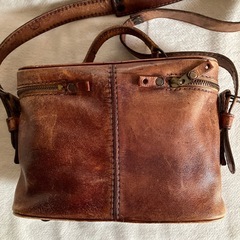 ショルダーバッグ　レザー　本革　ブラウン　ヴィンテージ　2WAYの画像