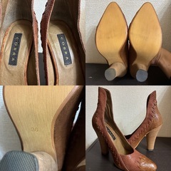 COBRA デザインヒール 本革 ブラウンの画像