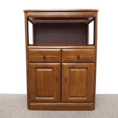 新札幌 / 木製 ファックス台 FAX台 電話台 収納家具 幅58.5×奥行32×高さ86cm /  No.3724の画像