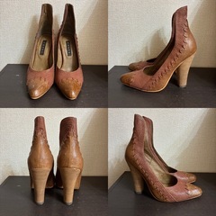 COBRA デザインヒール 本革 ブラウンの画像