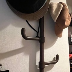 突っ張りポールハンガー トレイ付きの画像