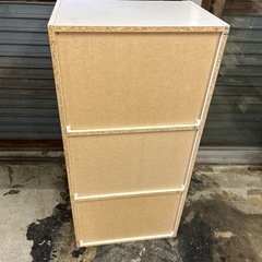 扉付き カラーボックス 3段の画像