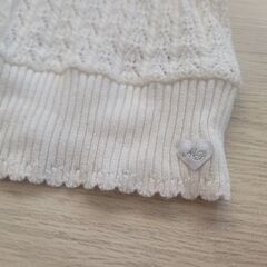 mezzo piano ホワイト カーディガン メゾピアノ 130 140 白 子供服 キッズ 女の子の画像