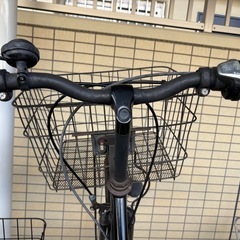 [引渡し予定者決まりました]自転車　黒　シティサイクル　6段変速　27インチ　ライト付き　　の画像