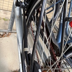 [引渡し予定者決まりました]自転車　黒　シティサイクル　6段変速　27インチ　ライト付き　　の画像