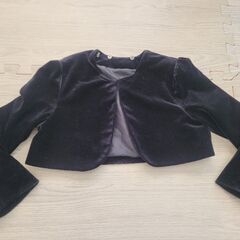 ジャケット ボレロ ファー取り外し可 ドレス フォーマル 120 ベロアの画像