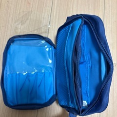 組曲　ポーチ　KUMIKYOKU FAM. 化粧ポーチ　ポリエステル　ネイビーの画像