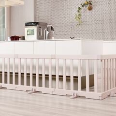 リッチェル パーテーションにも使えるベビーサークル8枚セット グレー の画像