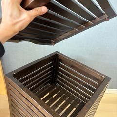 イケア　IKEA モルゲル　収納スツール　椅子の画像