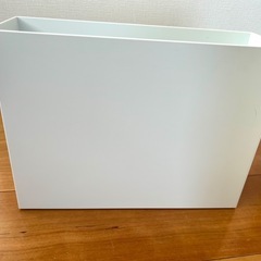 無印良品 ファイルボックス スタンダードタイプ ワイド A4用 ホワイトグレー 10×32×24cmの画像