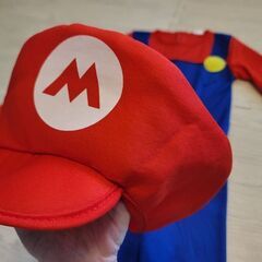 マリオ コスチューム 帽子付き ハロウィン コスプレ 110 120 USJの画像
