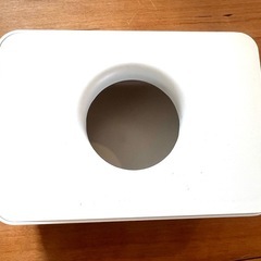 ウェットティッシュケース コルク蓋付き 7×12×17cm ホワイトの画像