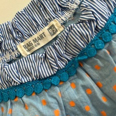 オレンジの水玉ワンピース95の画像