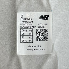 KITH×New Balance U993MS 26.5cm ニューバランスの画像