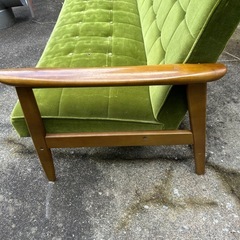 カリモク　2シーター　モケットグリーン　　の画像