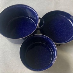 Lake hill  アウトドア ホーロークッキングセット3点セットの画像