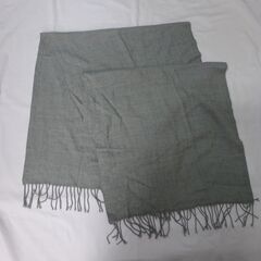 ( E-7 )UNIQLO ユニクロ ヒートテックマフラー グレー 中古の画像