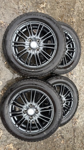 【良品】155/65R14  冬タイヤホイールセット　軽四　BRIDGESTONE VRX2 バリ溝