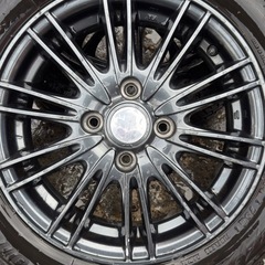【良品】155/65R14  冬タイヤホイールセット　軽四　BRIDGESTONE VRX2 バリ溝の画像