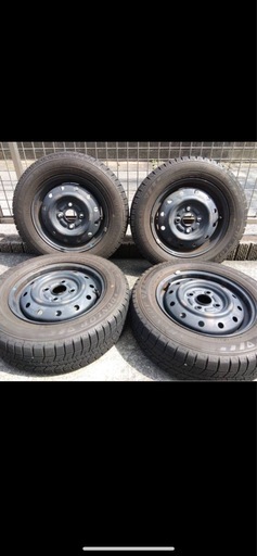 24年155/70R13 スチールホイール4本セット　ダンロップ