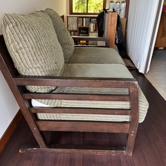 無料　2人掛けソファ　カバー取り外し可能の画像