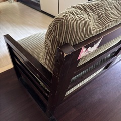 無料　2人掛けソファ　カバー取り外し可能の画像