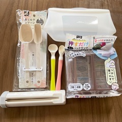ピジョン フィーディングスプーン 粉ミルクスプーン パウチスタンド ほか ベビーお食事用品まとめ売りの画像