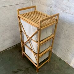 【ジモティ限定特価】 NITORI ニトリ バンブーシェルフ フォルテ 3段 収納 A0820Gの画像
