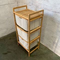 【ジモティ限定特価】 NITORI ニトリ バンブーシェルフ フォルテ 3段 収納 A0820Gの画像