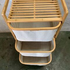 【ジモティ限定特価】 NITORI ニトリ バンブーシェルフ フォルテ 3段 収納 A0820Gの画像