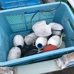 小舟と浮、竿太いの画像