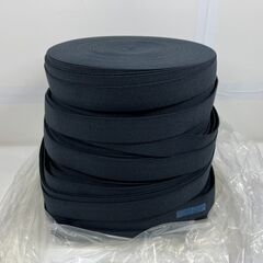 2セットあり 未使用 平ゴム 巾40mm×50m 8個セット 400m ゴムベルト 弾性バンド 黒の画像