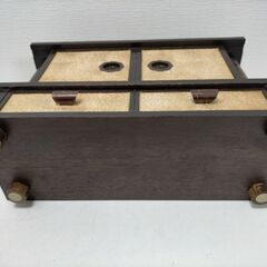 和ダンス 小物入れ アクセサリー収納 レトロ 和風ケース 木製 ミニチェスト 引き出し多数 小物整理 251111-9Tの画像