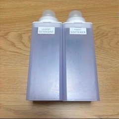 山崎実業 MIST マグネット詰め替え用ランドリーボトル クリア 2個セットの画像