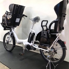 1年保証 送料無料　ブリヂストン　20インチ　子供乗せ　白色　電動アシスト自転車 g1115の画像