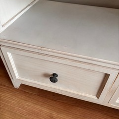 TV台　幅74 TVボード テレビボード テレビ台 ローボード 白 大人 かわいい シャビー 姫系 Shally SHABBY WOOD FURNITUREの画像