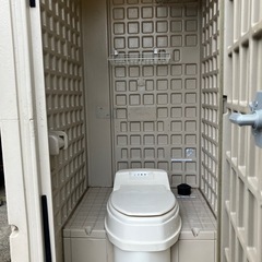 plast ex 汲み取り式 個室仮設トイレ（洋式便座付き）の画像