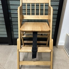 澤田木工所　木製　折りたたみ　ベビーチェアの画像