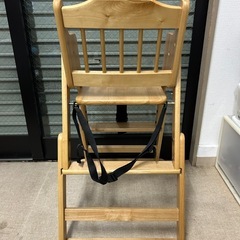 澤田木工所　木製　折りたたみ　ベビーチェアの画像