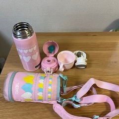 サーモス 水筒 真空断熱2ウェイボトル 0.63L ピンクハート FJJ-600WF PHTの画像