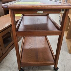 J1783【リユースのサカイ柏店】Fujimoku　フジモク　木製キッチンワゴン　クリーニング済　の画像