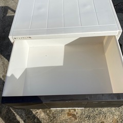 中古　天馬 収納ボックス 日本製　ブラウン　4段　プラスチック　ケースの画像