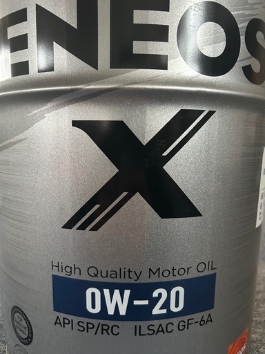 エンジンオイル0W-20新品20リットル