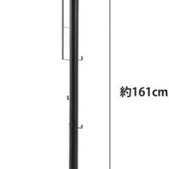 【極美品】山崎実業(Yamazaki) 折り畳み 室内物干し ブラック 使用時：約W175×D25×H160cm タワー tower 洗濯物干し コンパクトに収納できる 組み立て簡単の画像