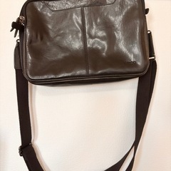 Allegroブラックレザー ショルダーバッグの画像