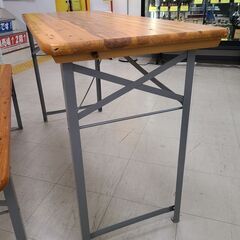 J1784【リユースのサカイ柏店】DULTON　ダルトン　ビアテーブルセット　ベンチ付　クリーニング済　参考価格（テーブル）23,100円、（ベンチ）12,800円の画像